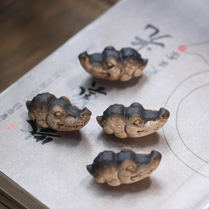 Creative Tea Pet Yixing Zisha Purple Clay Ornament Holder for Chopsticks Small