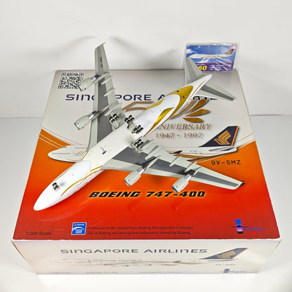 1:200 InFlight Singapore Airlines B747-400 9V-SMZ Airplane Diecast Plane Model