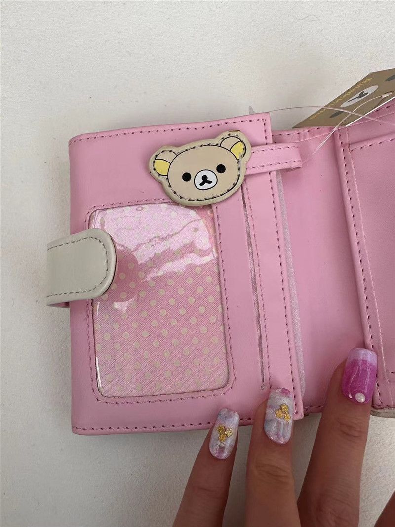 Cute Wallet Purse Synthetic Leather Card Holder Short Money Bag Clips 11*10*3 CM