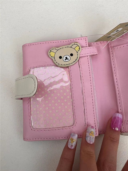 Cute Wallet Purse Synthetic Leather Card Holder Short Money Bag Clips 11*10*3 CM