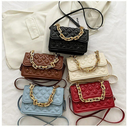 Summer Chain Bags Korean Fashion One-shoulder Small Square Messenger Bags Female