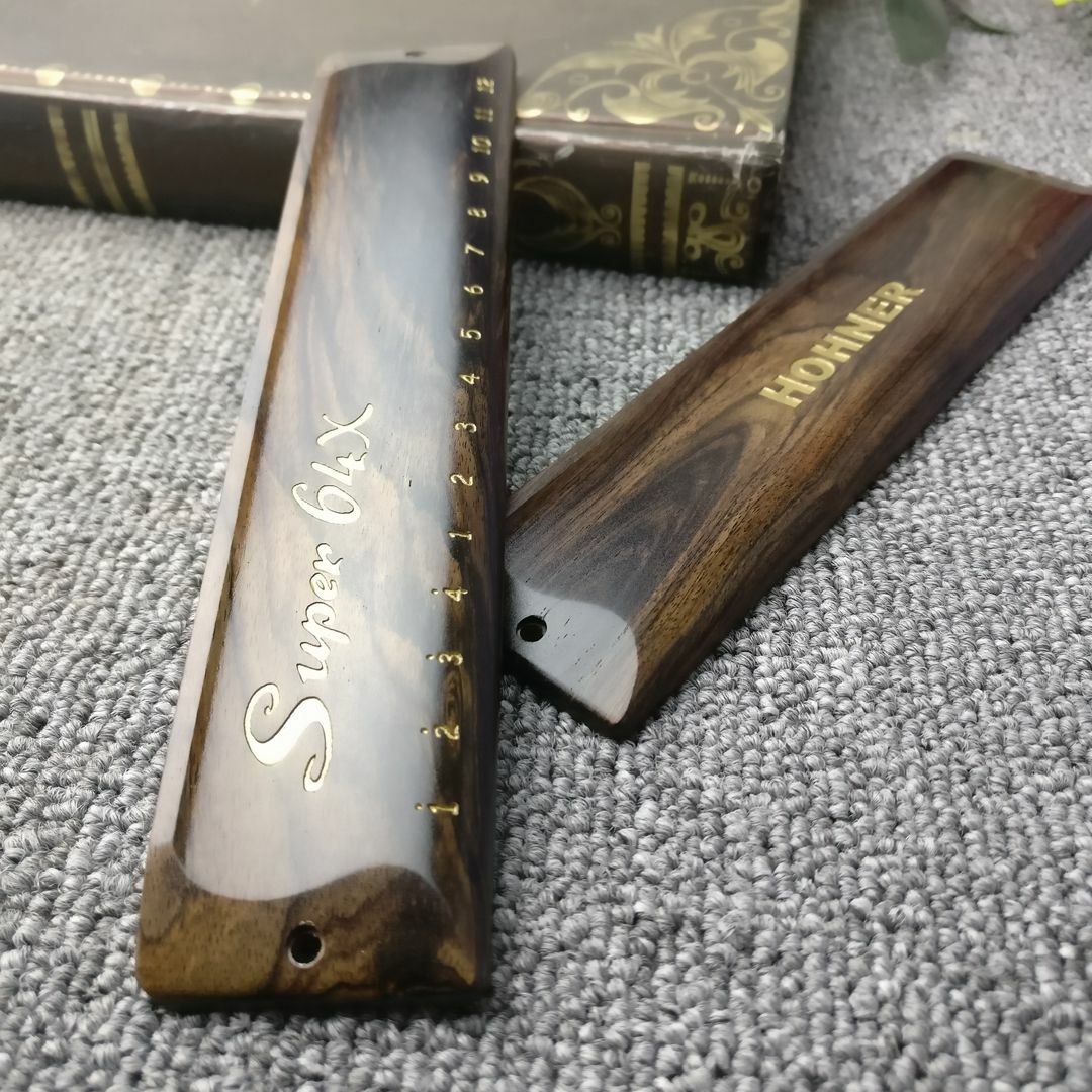 Handmade Sandalwood Cover Plate for Suzuki SCX48 DIY Harmonica