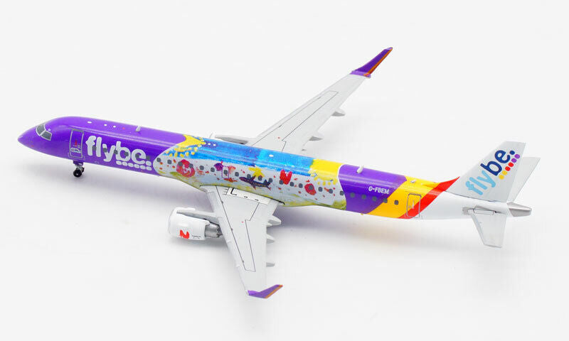 1:400 JC Wings Flybe Embraer ERJ-190 Passenger Airplane Diecast Aircraft Model