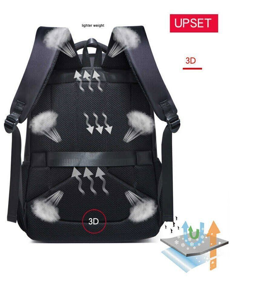 17 Inch Men Business Laptop USB Charger Backpack Travel Oxford School Bag Women