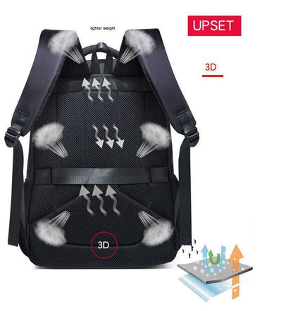 17 Inch Men Business Laptop USB Charger Backpack Travel Oxford School Bag Women