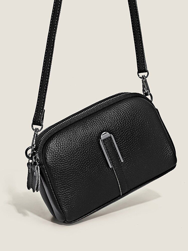Genuine Leather Bag Handbags Purse Shoulder Bag Crossbody Messenger 19*6*13 CM