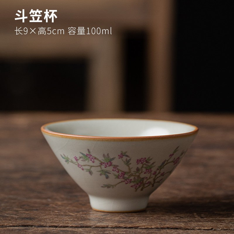 1pc Ru Kiln Master Cup Single Cup Tea Cup Ceramic Tea Cup