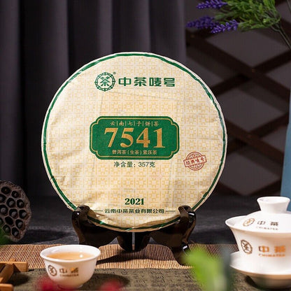 CHINATEA COFCO Classic 7541 Pu-erh Tea Cake 2021 Zhongcha Raw Pu'er Puer 357G