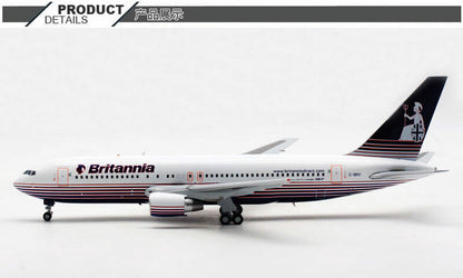 1:200 25CM JC Wings Britannia BOEING 767-200ER Passenger Airplane Diecast Model