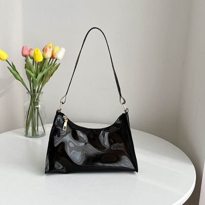 Jelly Shoulder Bag Half Moon Handbag PVC Underarm Bags Transparent Shopping Bag