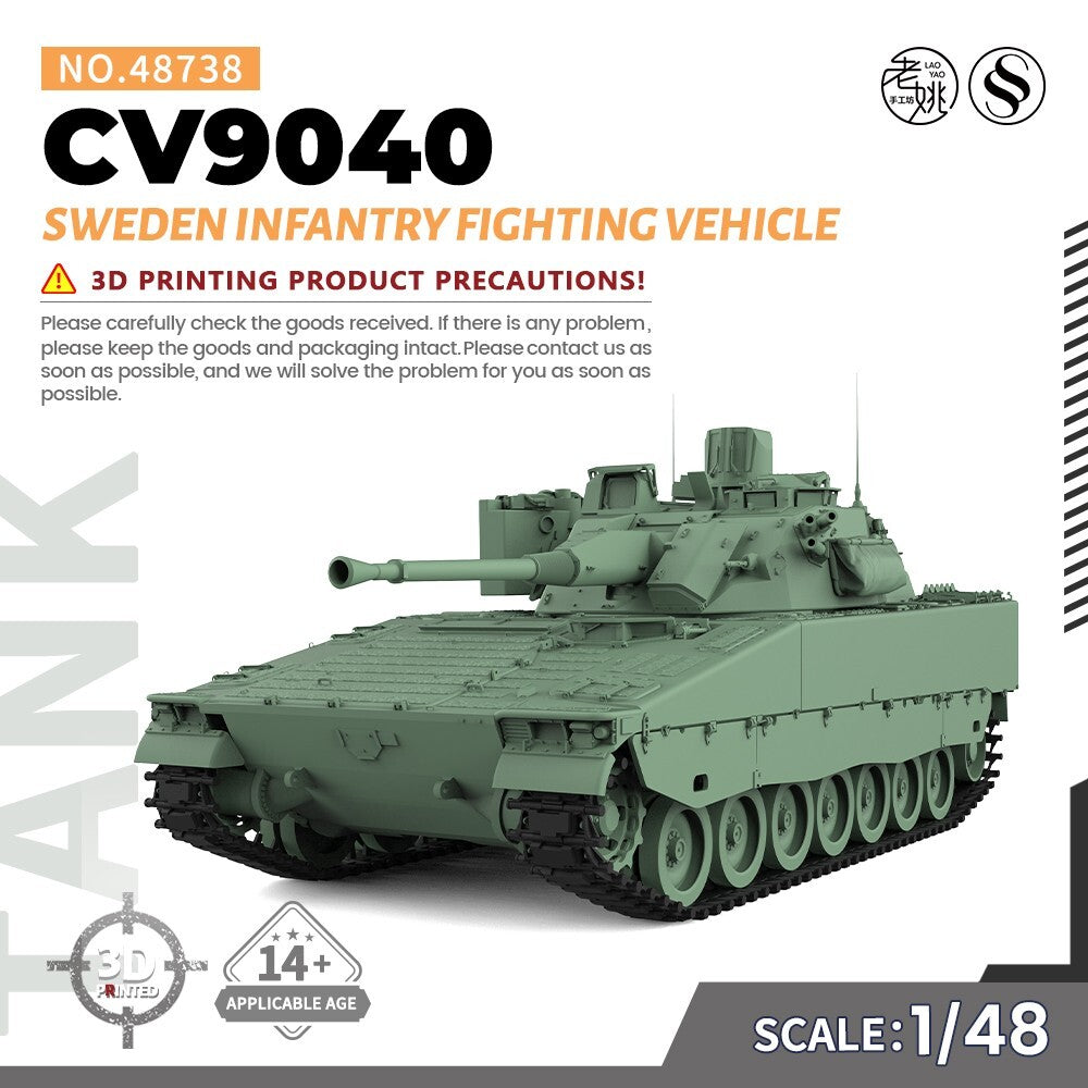 SSMODEL SS48738 1/48 Military Model Kit Sweden CV9040 Infantry Fighting Vehicle
