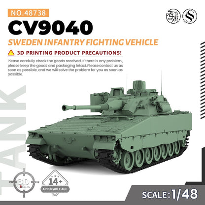 SSMODEL SS48738 1/48 Military Model Kit Sweden CV9040 Infantry Fighting Vehicle
