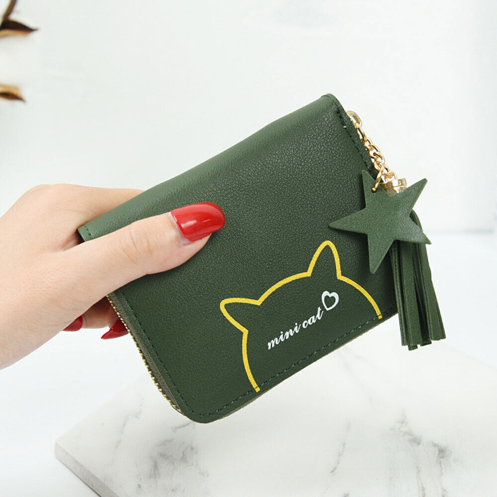 Fashion Small Women Zipper Wallet Leather Coin Bag Credit Card Mini Purse Clutch