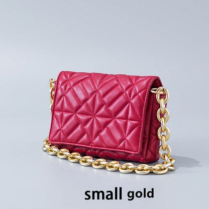 Handbag Green Small Flap Shoulder Bag Chain Clutch Bags Polyester Square Purse