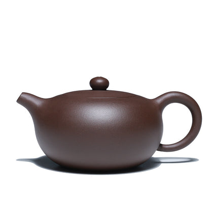 Authentic Yixing Zisha Tea Pot Ball Shaped Infuser Holes Marked Purple Grit Pot