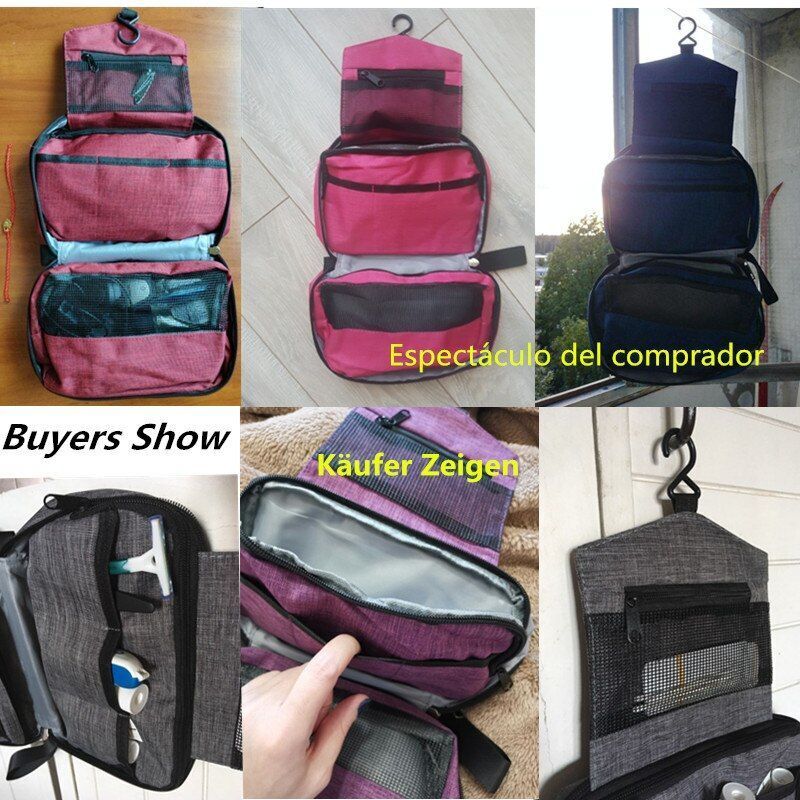 Cosmetic Bag Multifunction Travel Organizer Make up Storage Pouch Fold Polyester