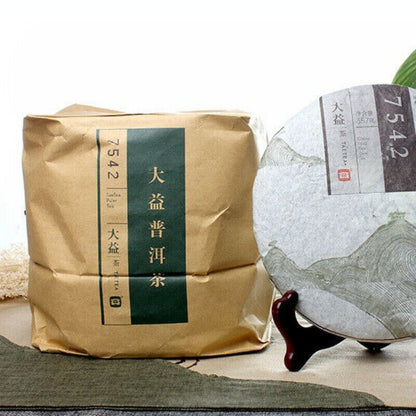 357g Top-grade Menghai Dayi 7542 Pu'er Tea Cake Chinese Yunnan Pu-erh Cake