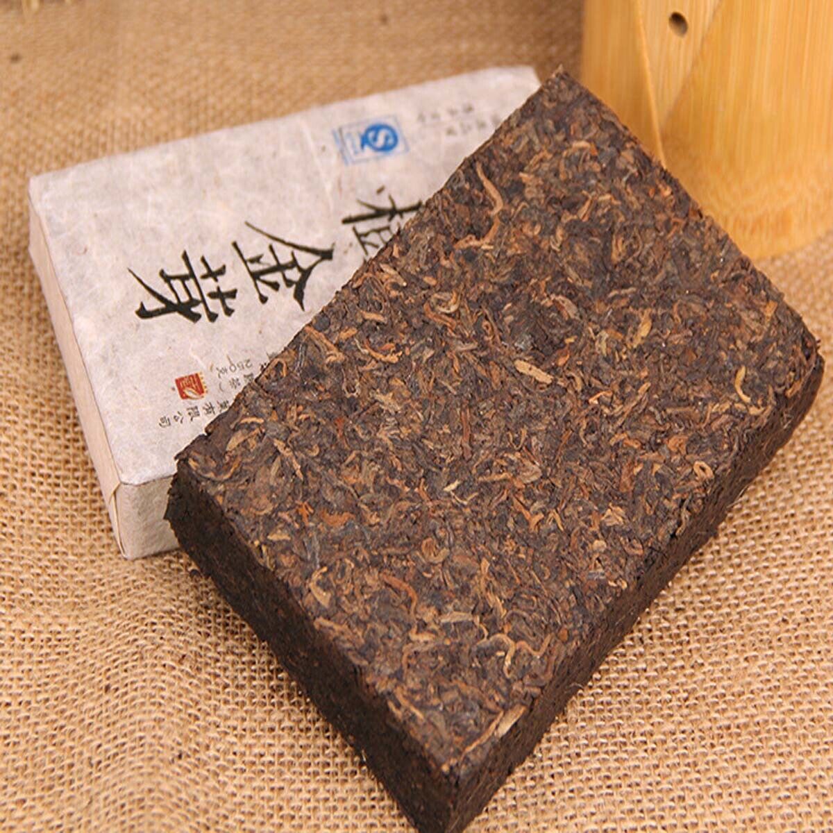 250g Ancient Tree Golden Bud Puerh Tea Brick Yunnan Pu-erh Ripe Tea Natural BoKu