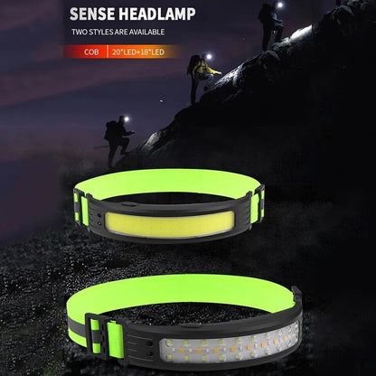 2023 Reflective Tape Lamp Super Bright LED Headlamp Flashlight USB Rechargeable