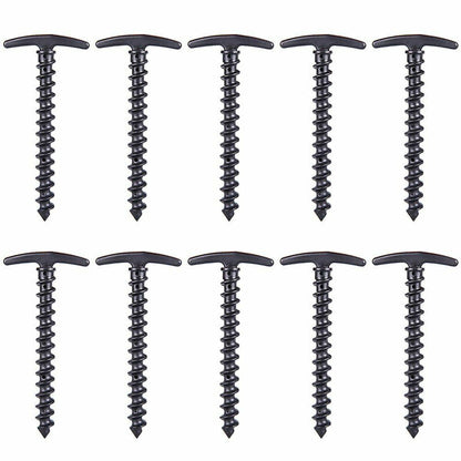 10pcs Set Tent Pegs Ground Nails Screw Anchor Hiking Stakes Pins Outdoor Camping