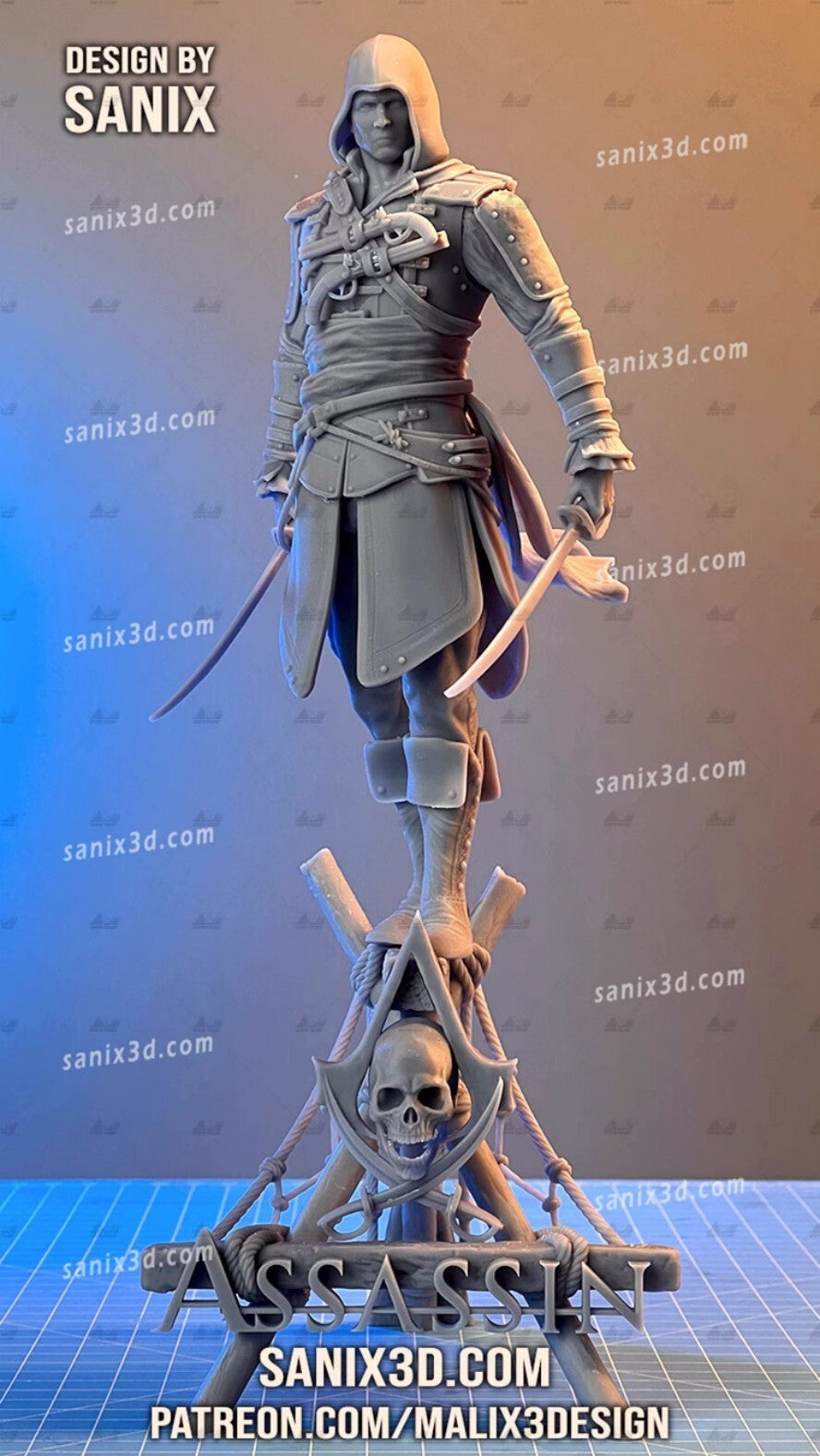 1/24 resin figures model Game Character Male Assassin Unassembled unpainted