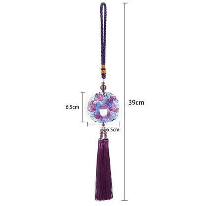 Liuli Crystal Twist Dragon Talisman Car Hanging Ornament Feng Shui Amulet Gift