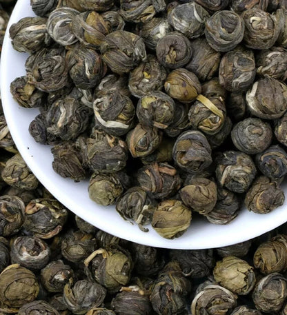 250g Jasmine flower Dragon Pearl GREEN TEA balls Loose Leaf,mo li long zhu tee