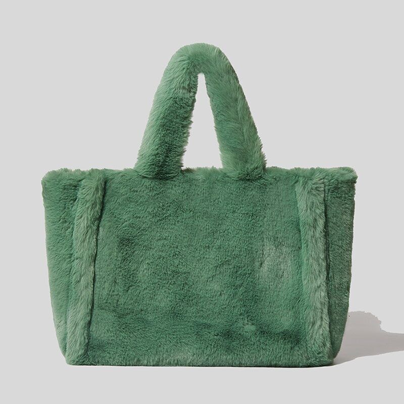 Women's Bag Fur Lady Shoulder Handbag Plush Warm Winter Bags Women