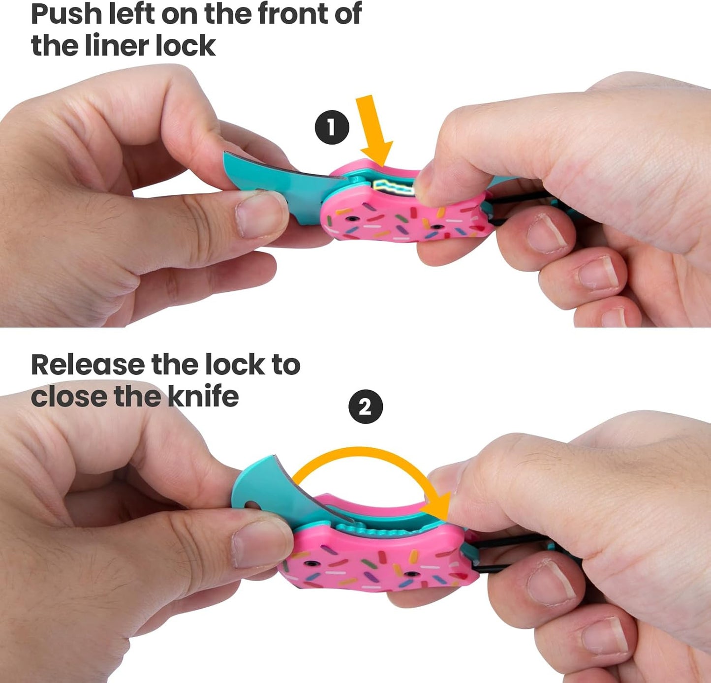 Small Pocket Knife for Women, Cute Donut Folding Box Cutter with 1.34 Inch Sharp