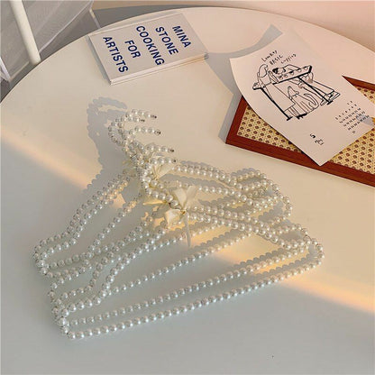 Clothes Hangers Glittering Powder Transparent Pearl Skirt Rack Plastic 40x23.5cm