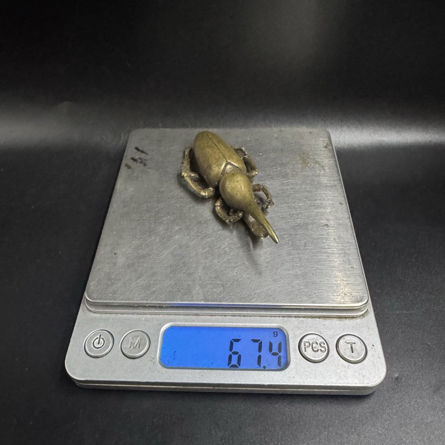 Solid Brass Weevil Figurine Insect Decor Tea Pet Copper Art