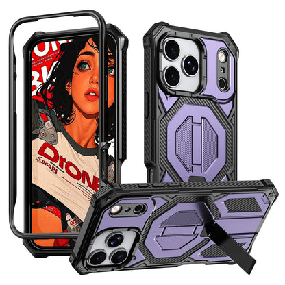 For iphone 17ProMax/16/15/14 Drop-Resistant Shell Kickstand Magnetic Phone case