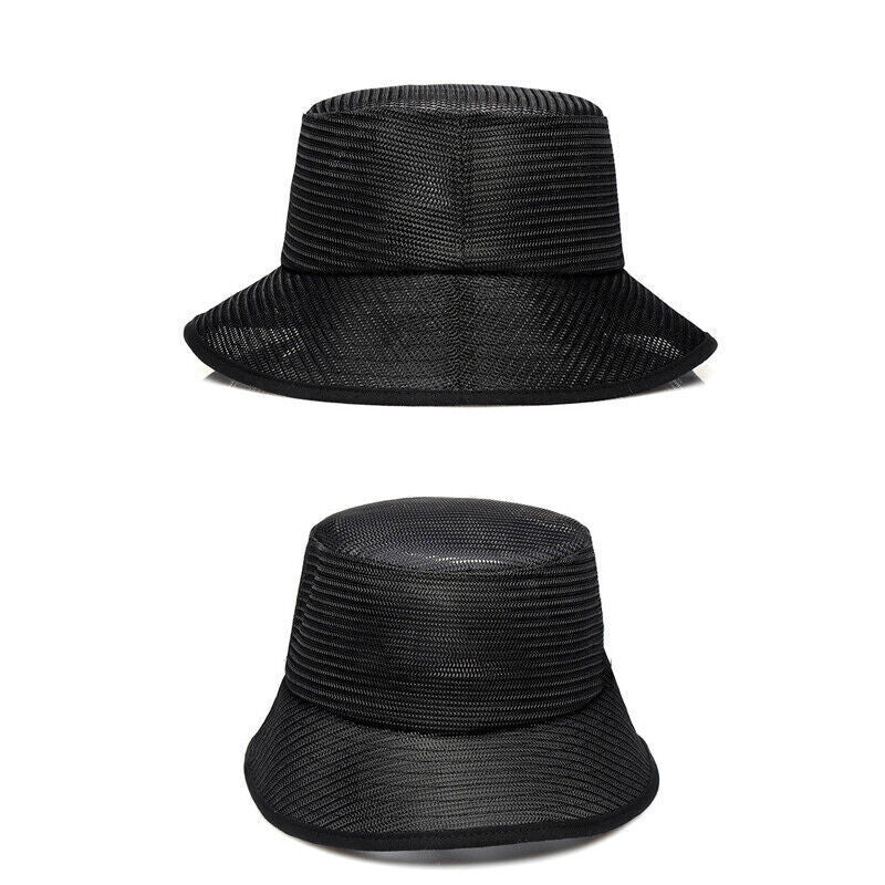 Mens Bucket Boonie Hat Fishing Sun Brim Cool Mesh Summer Hiking Garden Cap M-2XL