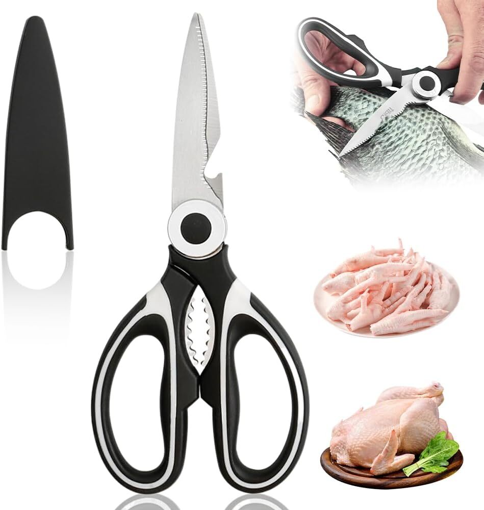 Herb Scissors Set with 5 Blades and Cover - Multipurpose Kitchen Chopping Shear