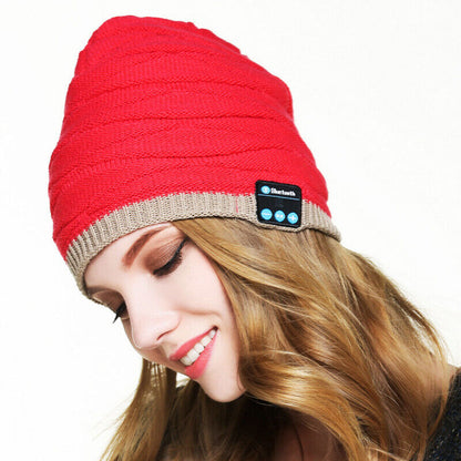 Bluetooth 5.0 Headset Wireless Headphone Warm Smart Music Beanie Hat Cap speaker
