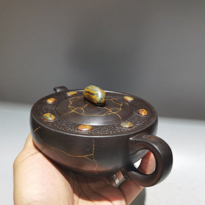 Chinese Yixing Purple Clay Teapot Zisha Pure Handmade Household Collect Teaware