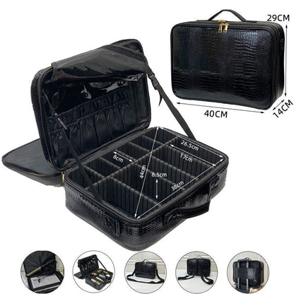 Make Up Case Professional Cosmetic Bag Synthetic Leather Makeup Purse Waterproof