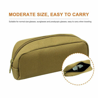 Outdoor Hunting Sunglasses Case Pouch Goggles Bag Nylon Waist Hanging 600D Nylon