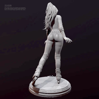 1/24 resin figure model kit Pulley Girl 3D Printing Unassembled Unpainted
