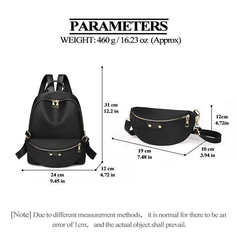 Women Backpack Shoulder Bag Oxford Travel Business Waterproof School Purse 1 PC