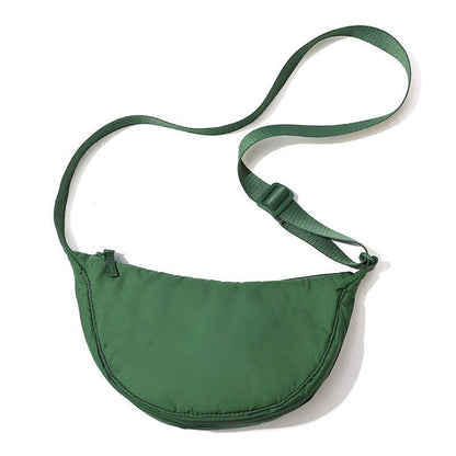Simple Nylon Hobos Shoulder Bag Padded Messenger Small Purse Handbags 30*15*9CM