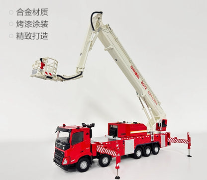 1:48 120CM ZOOMLION DG72 Aerial Platform Fire Truck Engine Machine Diecast Model