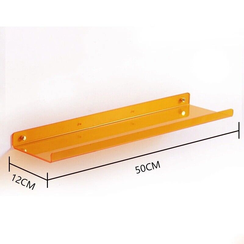 Wall Shelf Acrylic Colored Hanging Free Punching Kitchen Storage Rack 30 40 50cm