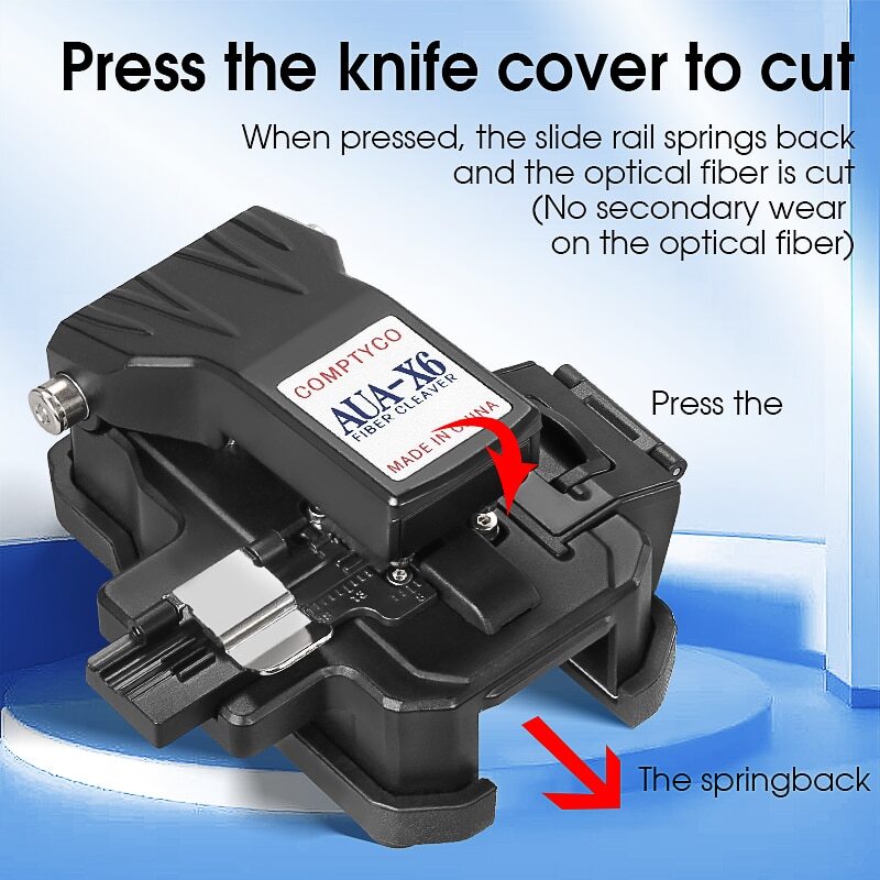 FTTH High-precision AUA-X6 for Cold Joint/hot Melt Optical Fiber Cleaver Machine