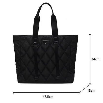 Large Shoulder Bags Black Handbags Shopper Purses Nylon Polyester Fashion 1 PC