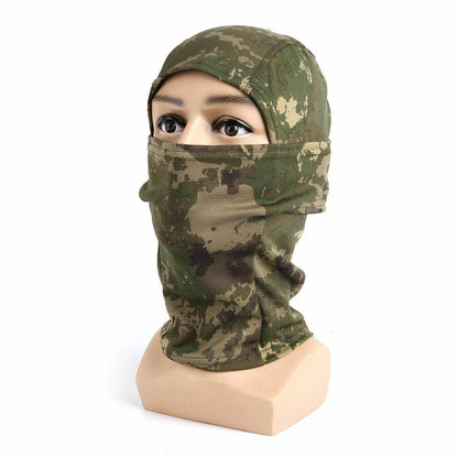 Tactical Camouflage Full Face Mask Hunting Cycling Sports Helmet Liner Military
