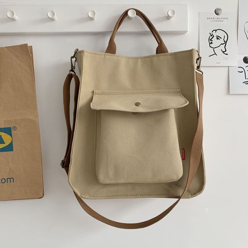 Corduroy Bag Women Shoulder Bags Handbags Spring Summer Bookbag Canvas Tote Bag