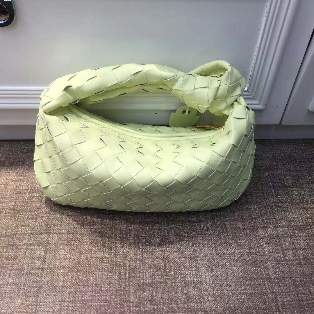 Cow Split Leather Knot Bag Weave Handmade Sling 27X13X16cm Polyester Accessories