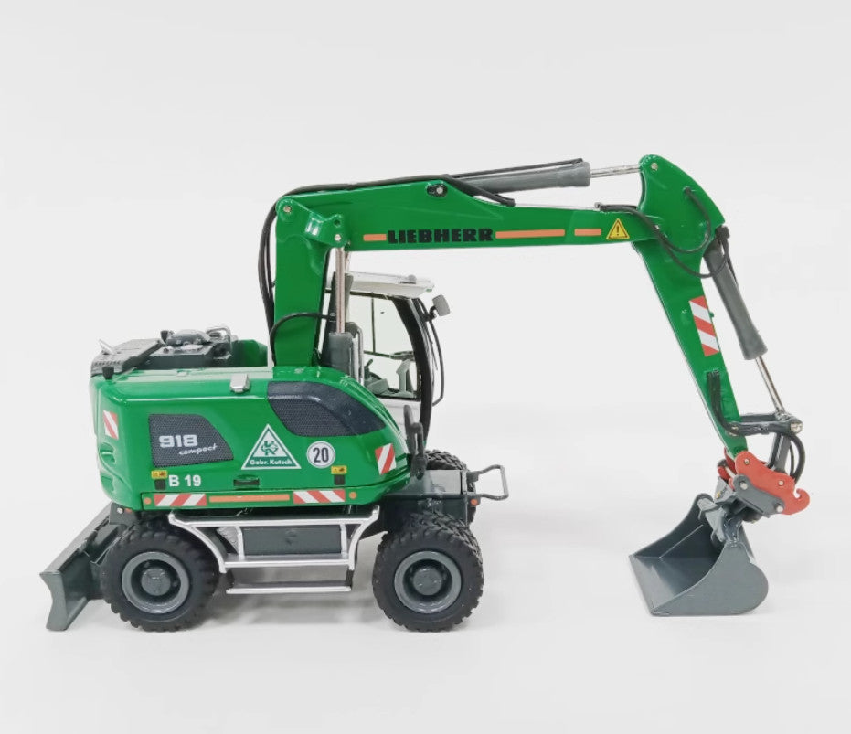 1:50 NZG LIEBHERR A918 Wheeled Excavator Gebr.Kutsch Machine Diecast Model
