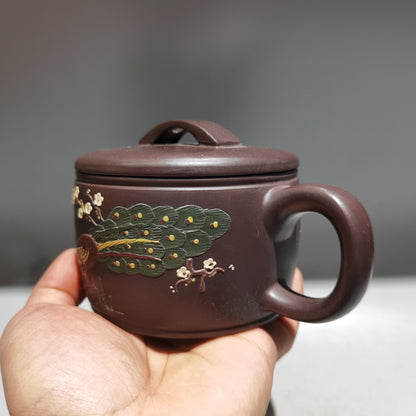 Antique Collection China Yixing Zisha Clay Teapot Hanwa Pot Zhou Guizhen 420ml